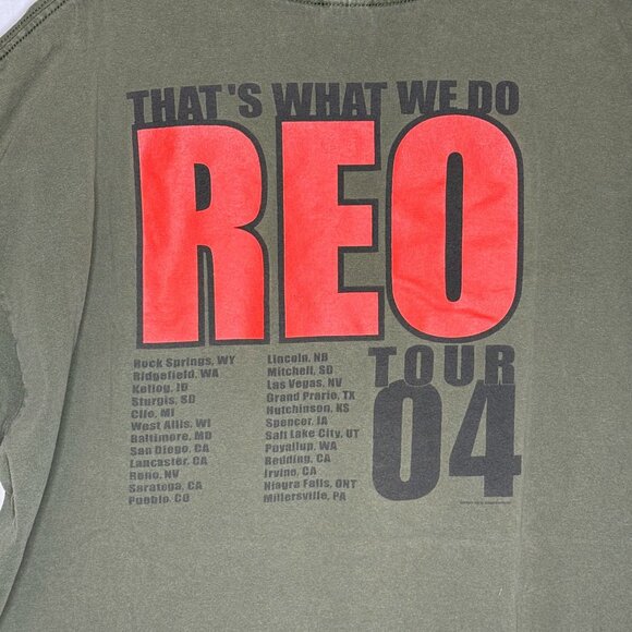REO Speedwagon 2004 Tour Rock You Graphic T-Shirt 2X Anvil Pre-Shrunk Cotton VTG - Picture 3 of 7